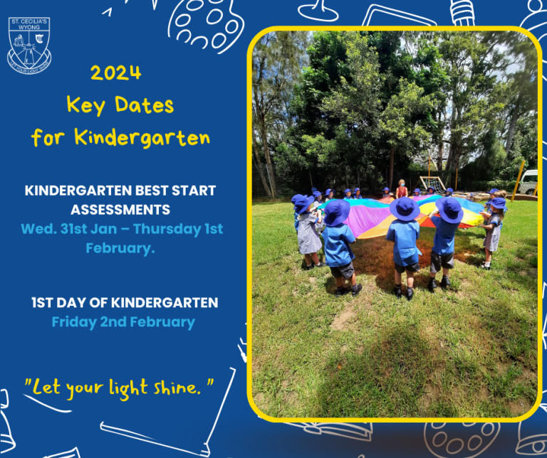 Kindergarten 2024 Orientation Information St Cecilia's Wyong